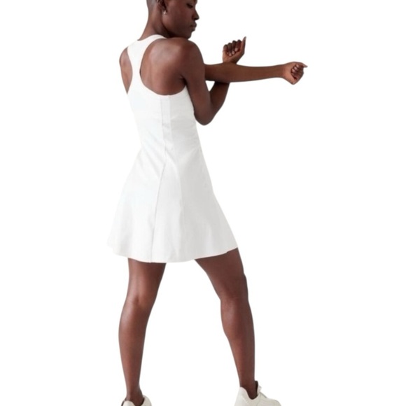 Athleta Levitate White Athletic Sports Racerback Tennis Pickleball Dress Women L - Picture 3 of 11